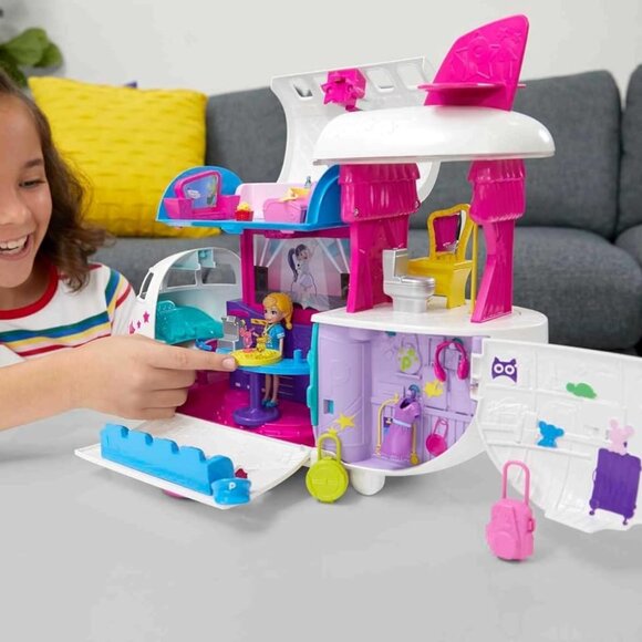 Polly Pocket Flying Fabulous Jet with 3-inch Doll & Accessories New in Box - Picture 7 of 14